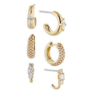 Nadri Cleo Hoop Triple Earring Set- 4768325