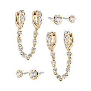Nadri Cleo Leash Huggie Earring Set- 4768326