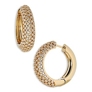 Nadri Cleo Pave Hoop Earrings- 4768329