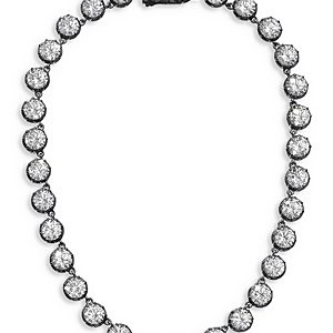 Yun Yun Sun Cora Cubic Zirconia Collar Necklace in 14K Blackened Gold Plated, 14.96- 4846672
