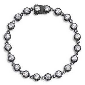 Yun Yun Sun Eleanor Cubic Zirconia Flex Bracelet in 14K Blackened Gold Plated- 4846674