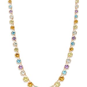 Bloomingdale's Multi Gemstone Hexagon Collar Necklace in 14K Yellow Gold, 16- 4863596