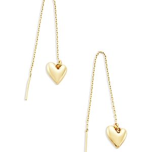 Aqua x Kerri Rosenthal Heart Threader Earrings in 14K Gold Plated - 100% Exclusive- 4858794