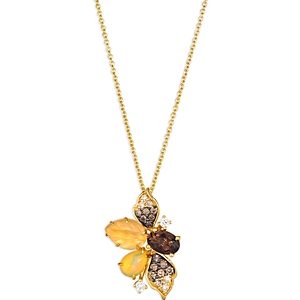 Bloomingdale's Multi Stone & Multi Color Diamond Cluster Pendant Necklace in 14K Yellow Gold, 20- 4860888