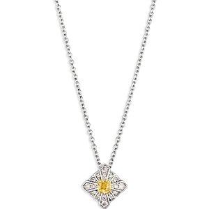Bloomingdale's Yellow & White Diamond Pendant Necklace in 14K Yellow Gold & Platinum, 18- 4860908