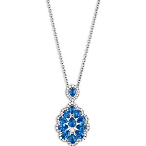 Bloomingdale's Sapphire & Diamond Pendant Necklace in 14K White Gold, 18- 4860904