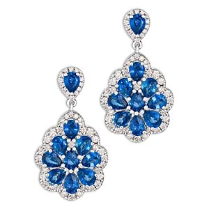 Bloomingdale's Sapphire & Diamond Drop Earrings in 14K White Gold- 4860905