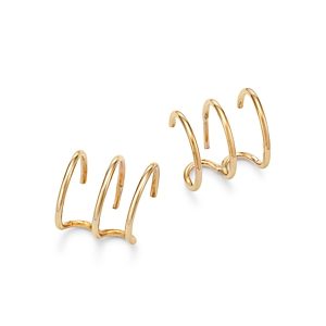 Moon & Meadow 14K Yellow Gold Triple Wire Cuff Earrings- 4834144