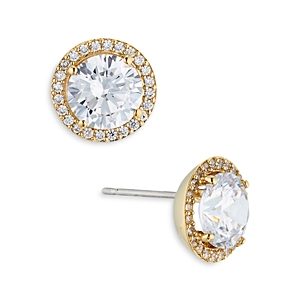 Nadri Round Halo Stud Earrings- 4768775