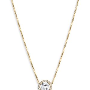 Nadri Round Halo Pendant Necklace, 16- 4768763