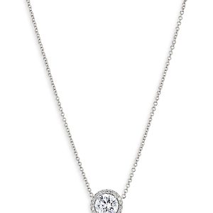 Nadri Round Halo Pendant Necklace, 16- 4768763