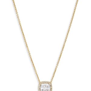 Nadri Cushion Cut Halo Pendant Necklace, 16- 4768767