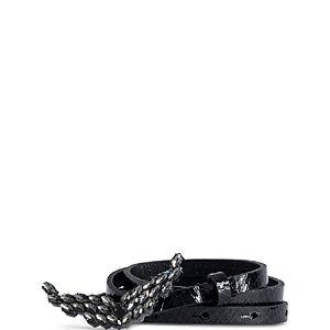 Zadig & Voltaire Rock Glossy Embossed Leather Belt- 4746670