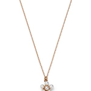 Bloomingdale's Cultured Freshwater Pearl Flower Pendant Necklace in 14K Yellow Gold, 18- 4851712
