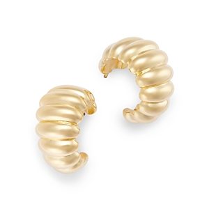 Bloomingdale's Shrimp Look Huggie Hoop Earrings in 14K Yellow Gold- 4851728