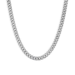 David Yurman Curb Chain Necklace in Sterling Silver with Pave Diamonds, 22- 4726409