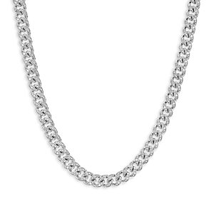 David Yurman Curb Chain Necklace in Sterling Silver with Pave Diamonds, 17- 4726352
