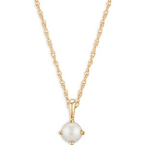 Bloomingdale's Children's Cultured Freshwater Pearl Pendant Necklace in 14K Yellow Gold, 14- 4697247