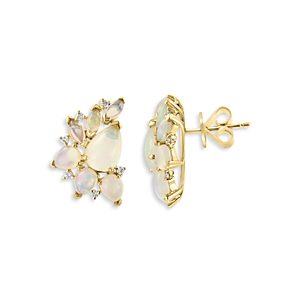 Bloomingdale's Ethiopian Opal & Diamond Statement Stud Earrings in 14K Gold - 100% Exclusive- 4847095