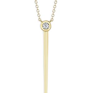 Moon & Meadow 14K Yellow Gold Diamond Lance Pendant Necklace, 17-18- 4876163