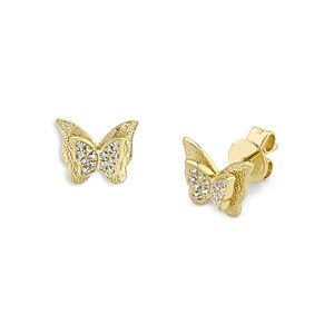 Moon & Meadow 14K Yellow Gold Diamond Butterfly Stud Earrings- 4876189