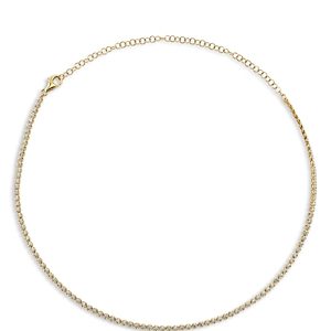 Moon & Meadow 14K Yellow Gold Diamond Tennis Necklace, 13-18- 4876199
