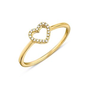 Moon & Meadow 14K Yellow Gold Diamond Heart Ring- 4876162