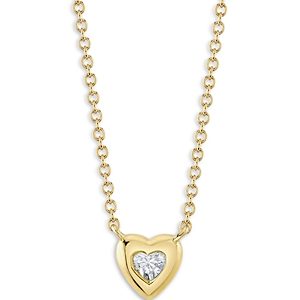 Moon & Meadow 14K Yellow Gold Diamond Heart Pendant Necklace, 17-18- 4876187