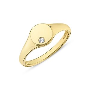 Moon & Meadow 14K Yellow Gold Diamond Disc Ring- 4876191
