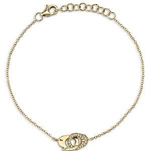 Moon & Meadow 14K Yellow Gold Diamond Handcuff Bracelet- 4876183
