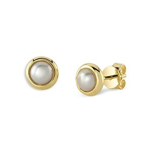 Moon & Meadow 14K Yellow Gold Pearl Stud Earrings- 4876212