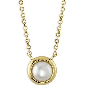 Moon & Meadow 14K Yellow Gold Pearl Pendant Necklace, 17-18- 4876213