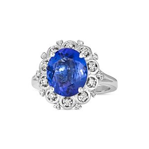 Le Vian Platinum Tanzanite & Diamond Halo Ring- 4831074