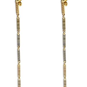 Argento Vivo Cubic Zirconia Linear Drop Earrings- 4758849