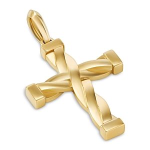 David Yurman Men's Dy Helios Cross Pendant in 18K Yellow Gold- 4726370