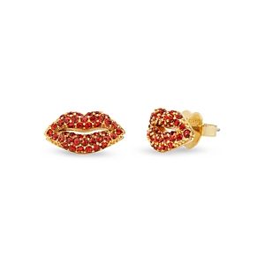 kate spade new york Hit The Town Pave Lips Stud Earrings in Gold Tone- 4768390