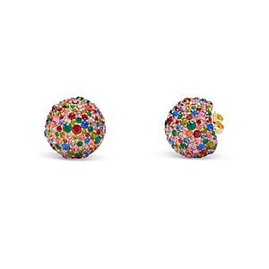 kate spade new york Fit For A Queen Multicolor Pave Dome Stud Earrings in Gold Tone- 4768397