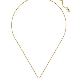 kate spade new york Wrapped In A Bow Cubic Zirconia Bow Mini Pendant Necklace in Gold Tone, 16-19- 4768384