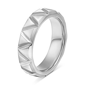 David Yurman Men's Faceted Triangle Band Ring in Sterling Silver- 4726402