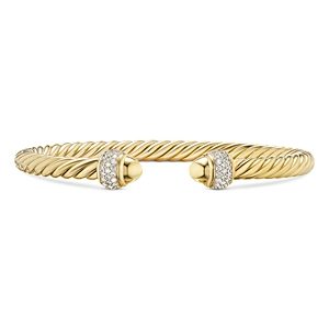 David Yurman Cable Bracelet in 18K Yellow Gold with Diamonds- 4726273