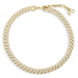 David Yurman Sculpted Cable Necklace in 18K Yellow Gold with Diamonds- 4726302