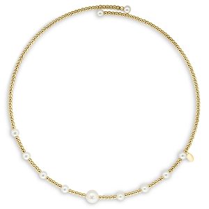 Bloomingdale's Cultured Freshwater Pearl Collar Necklace in 14K Yellow Gold, 16- 4876882