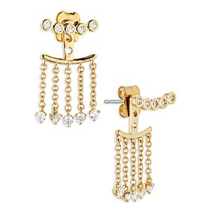 Ajoa by Nadri Illusion Front to Back Shaker Earrings in 18K Gold Plated- 4772064