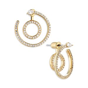 Ajoa by Nadri Illusion Front to Back Hoop Earrings in 18K Gold Plated or Rhodium Plated- 4772071