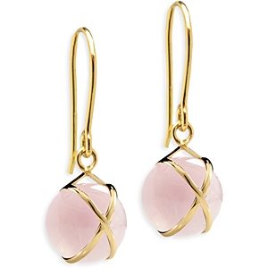 L. Klein 18K Yellow Gold Prisma Aquamarine Crossover Drop Earrings- 4899639