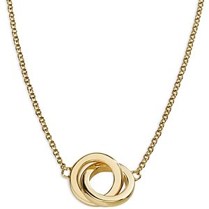 L. Klein 18K Yellow Gold Duetto Interlocking Link Pendant Necklace, 16-18- 4899628