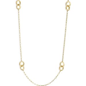 L. Klein 18K Yellow Gold Duetto Interlocking Hammered Link Necklace, 30- 4899629