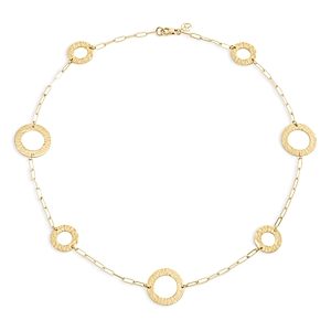 L. Klein 18K Yellow Gold Como Hammered Link Collar Necklace, 18- 4899620