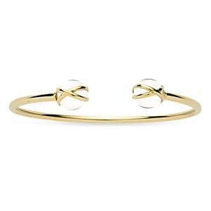 L. Klein 18K Yellow Gold Prisma Crystal Quartz Bangle Bracelet- 4899644