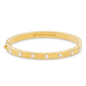 kate spade new york Set in Stone Imitation Pearl Hinged Bangle Bracelet- 4871630